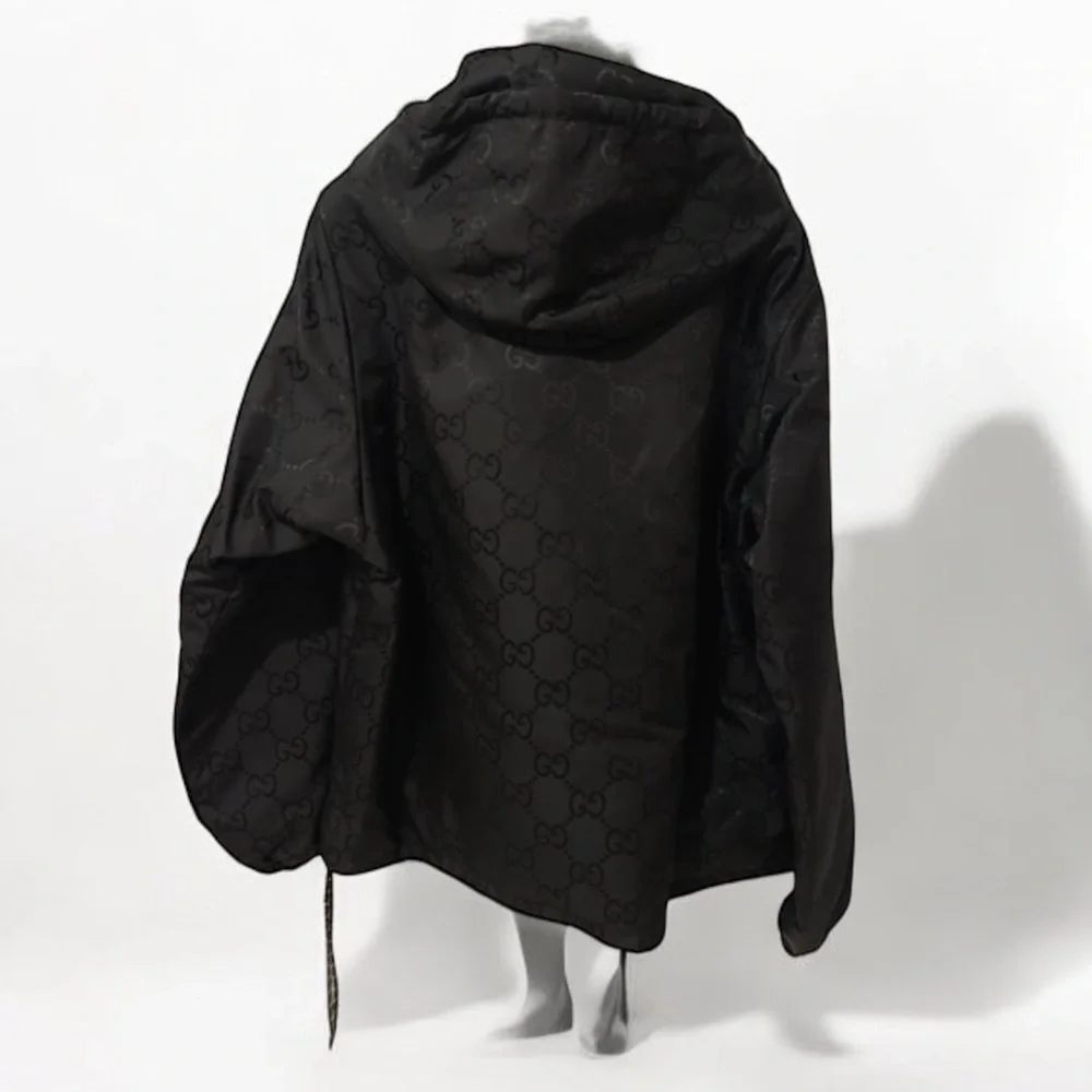NWT Gucci Off The Grid hooded jacket size 50 Black on Black